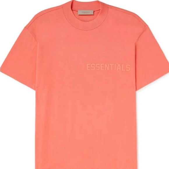 Fear of God Essentials Short Sleeve Tee in Coral NWT/FOG Bag - Picture 1 of 5
